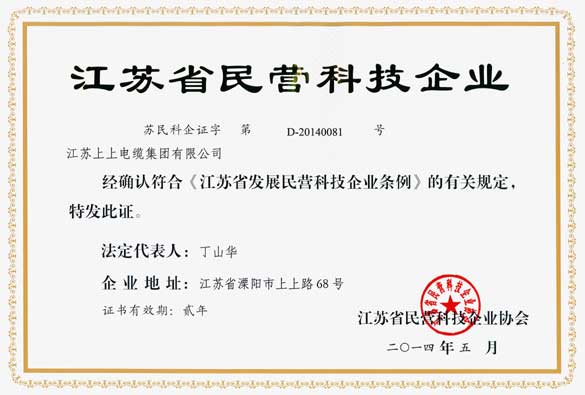 新利体育luck18被评为“江苏省民营科技企业”